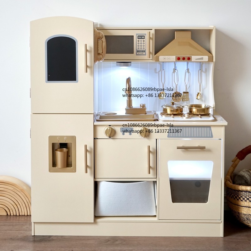 Kids Toys Kitchen Set - Ensemble de cuisine en bois éducatif